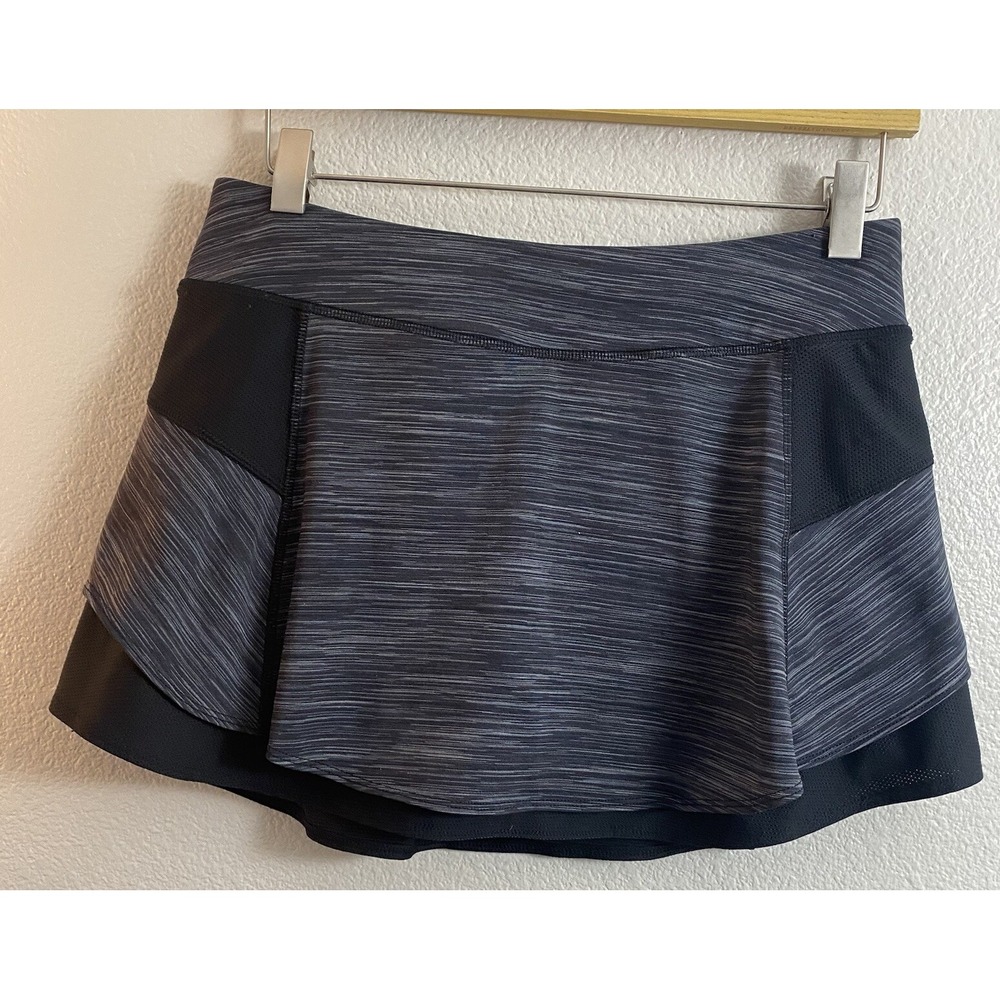 Athleta Bustle Skort Tennis Skirt Black Small Built in Shorts Pickleball Stretch